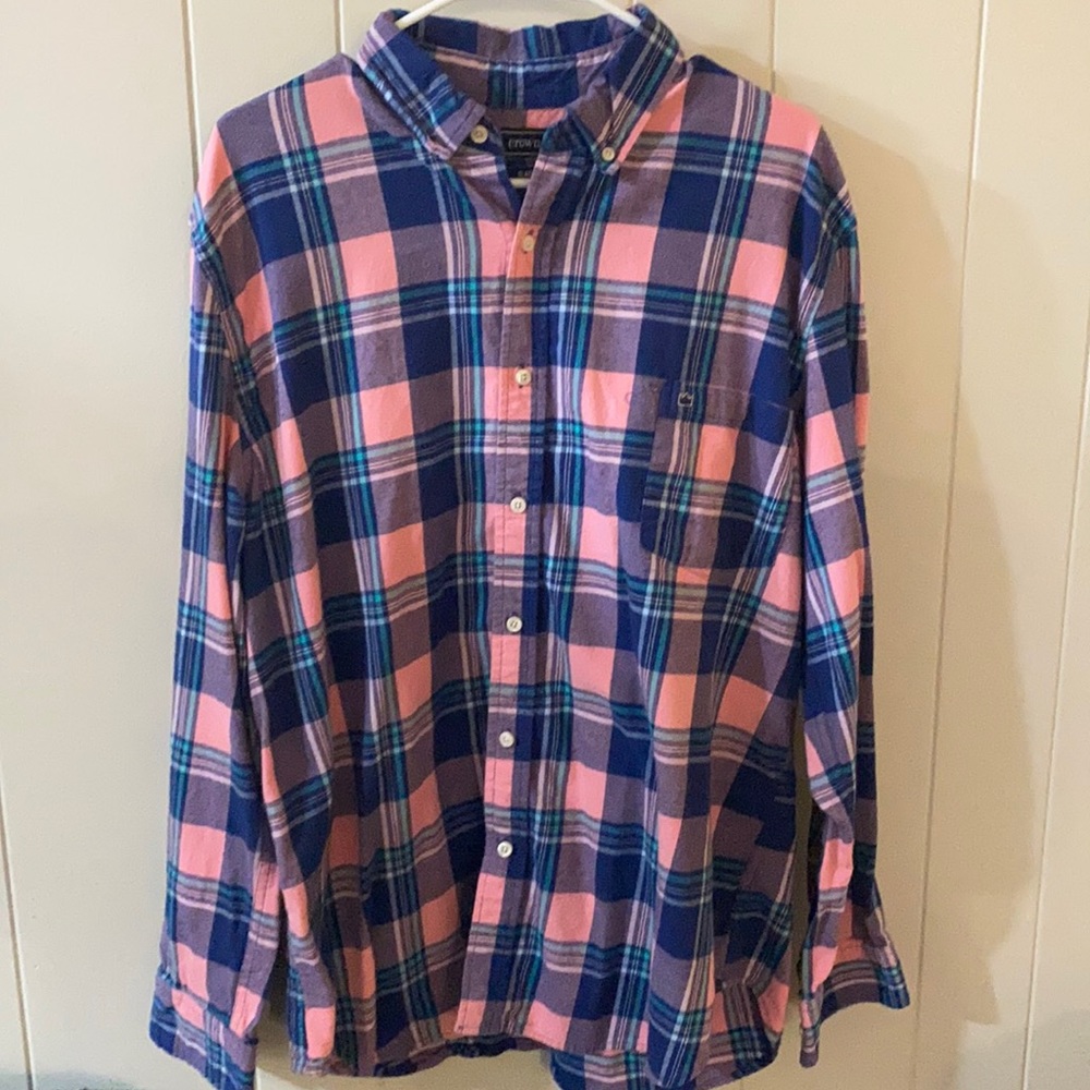 Men’s crown and ivy plaid button down